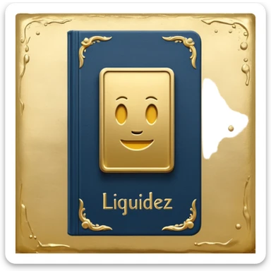 genera un libro que en la portada diga " liquidez" sticker