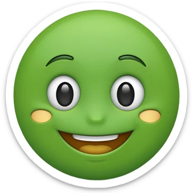 green emoji cute sticker