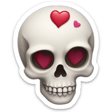 love skull sticker