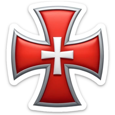 the red cross of the knights templar sticker