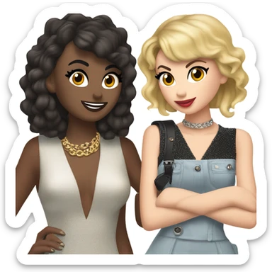 Taylor swift and charli xcx sticker