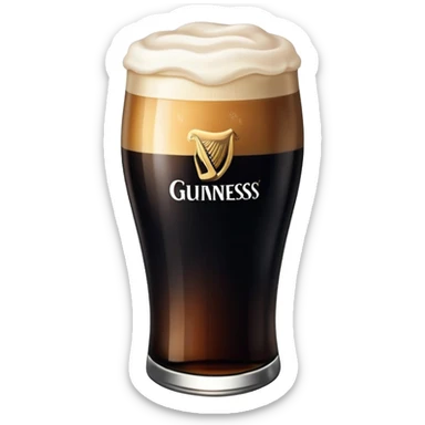 Creamy pint of Guinness sticker