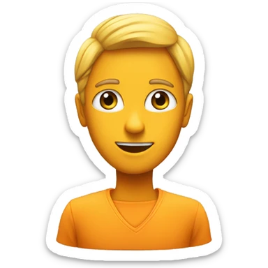 a left puch of motivation in colour of saffron sticker