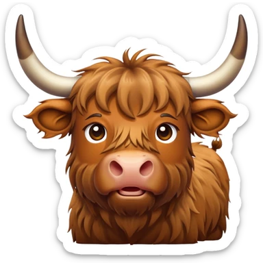 Highland cow sticker