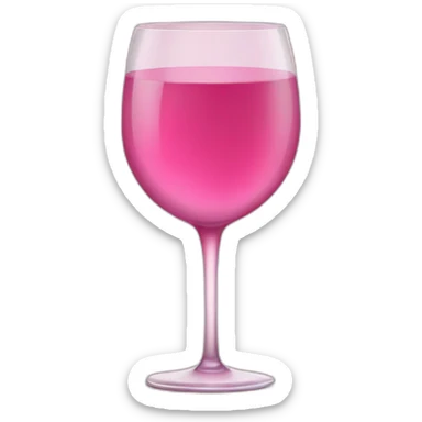 pink wine glass sticker