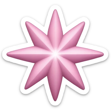 Three small pink , 4-pointed stars grouped together. The stars have a slightly elongated shape, giving them a twinkling effect. They vary in size, with the largest star in the center and two smaller stars on either side.  sticker