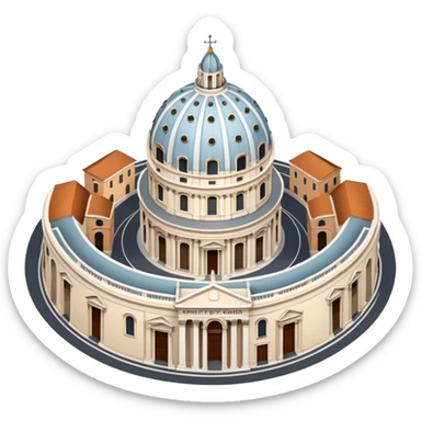 saint peter's church rome 
no frame, no squared style
aereal view from up sticker