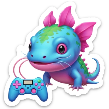 Axolotl gaming sticker