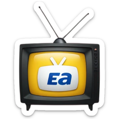 Tv with the Ea sports logo on it sticker