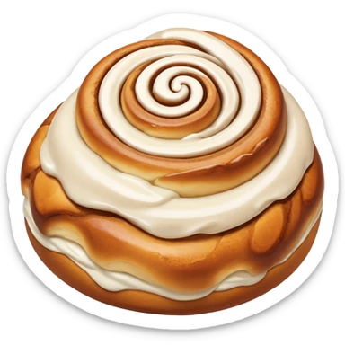 cinnamon roll with icing sticker