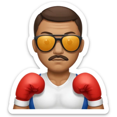 French Boxer With sunglasess sticker