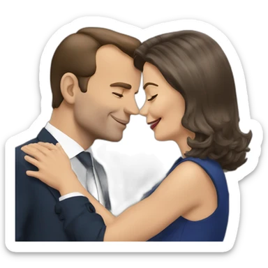 Macron qui fait un bisou à Poutine sticker