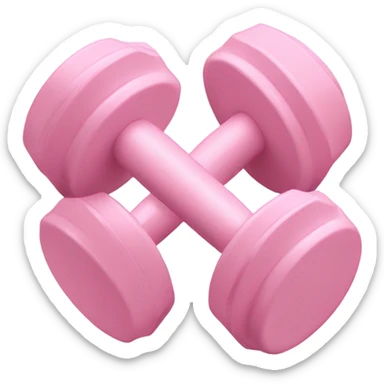 Two light Pastel pink dumbbells  sticker