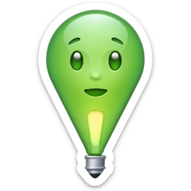 make exclamation Point in light green color  sticker