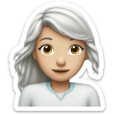 Light blue heart with small snowflakes sticker