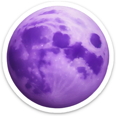 purple moon sticker