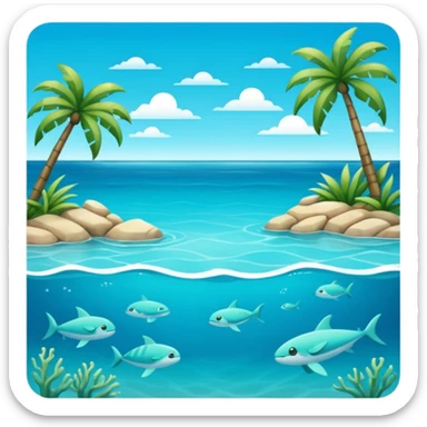 Ocean tropical sticker