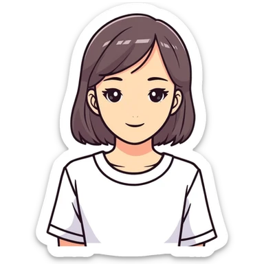 Pretty girl with magic  sticker