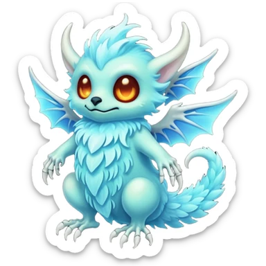 Draconian Faerie Elvish Vampiric Spectral Ghostly Ghoulish Skeletal Furry Fuzzy Fluffy Feathery Translucent Transparent Luminescent Bioluminescent sticker