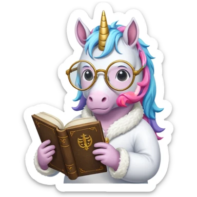 Unicorns read book
A scholar unicorn wearing round glasses, reading a thick ancient tome.












 sticker