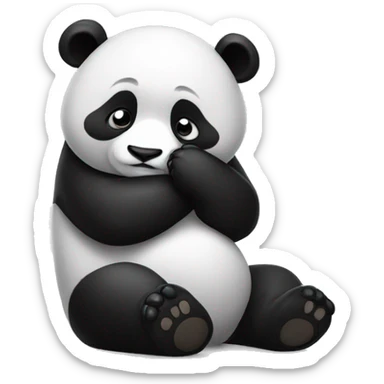 cute panda facepalm sticker