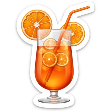 Aperol spritz with straw sticker