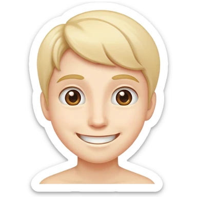 Cara feliz pidiendo algo sticker