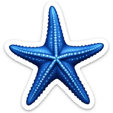 dark Blue starfish no face sticker