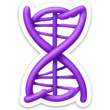 dna in "X" crossed form purple color sticker