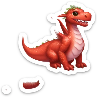 strawberry dragon adopte me sticker