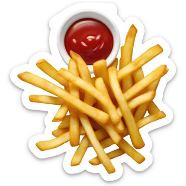 French fries sticker