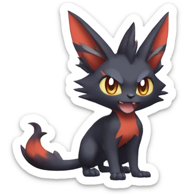Noivern-Litten-Zorua-Torracat-Fakemon-hybrid full body sticker