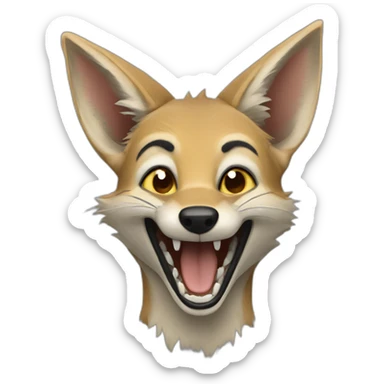 jackal laughg sticker
