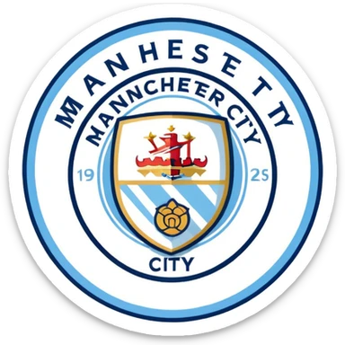Manchester city logo sticker