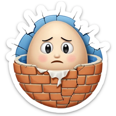 Humpty Dumpty Sat On A Wall sticker