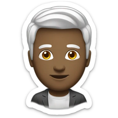 ambitious person innovator (white) sticker