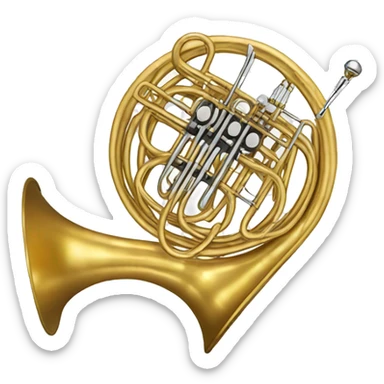 French horn sticker