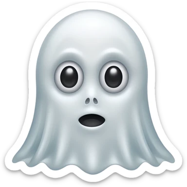 An White Ghost With Googly Eyes On it, sticker