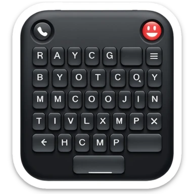 teclado, diseño simple, estilo emoji de iPhone sticker