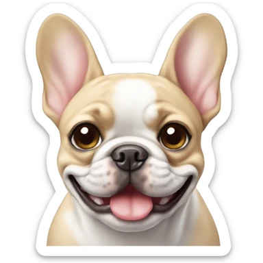 French bulldog with a smile sticker