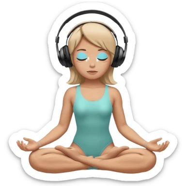 🩰🎧🧘🏼‍♀️ sticker
