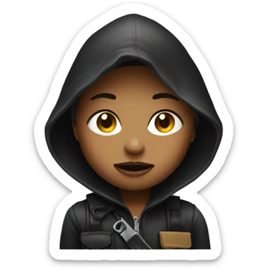 robber emoji, the one we remember, she's a girl sticker