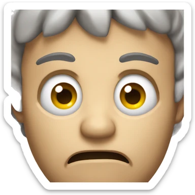 squinting eyes grunting face sticker