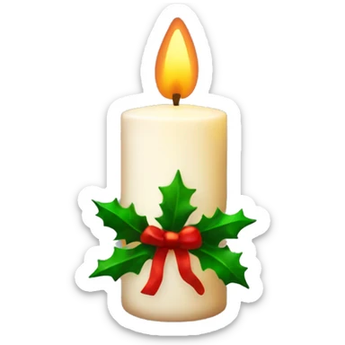 christmas candle sticker