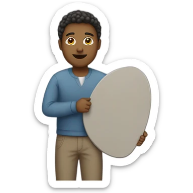 Person holding a board written  “ask me if I care “ sticker