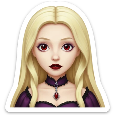 Bride of Dracula with long blonde hair sticker