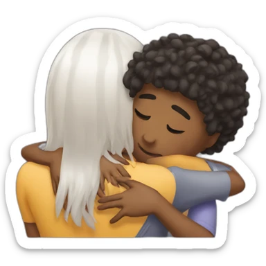 friend comforting friend sticker