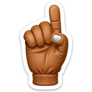 thumbs up in bernie sanders brown mitten sticker