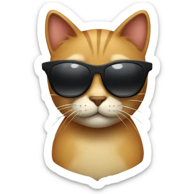 Cat with sunglasses sticker