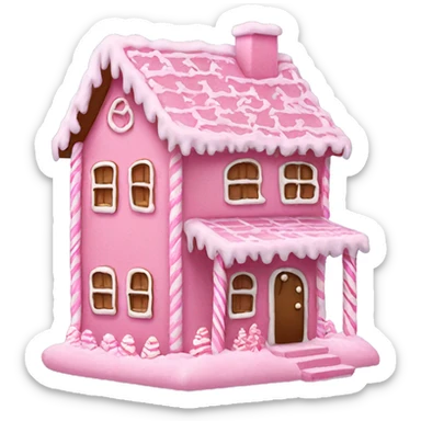 pink gingerbread house sticker